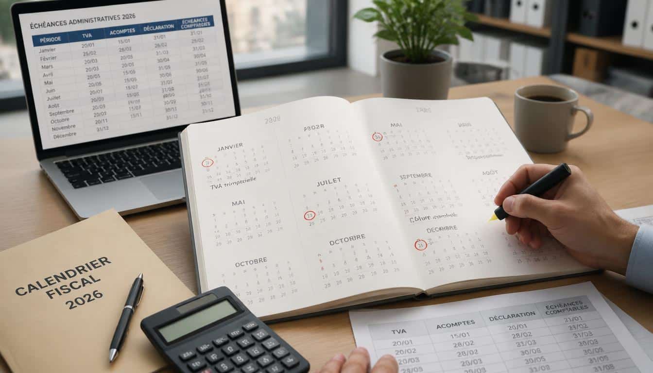 Calendrier fiscal 2026 des entreprises et échéances